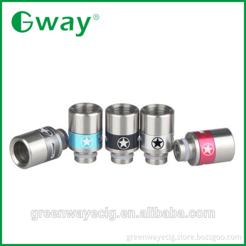 Latest wide bore 510 drip tip, 510 SS and aluminum new design star airflow control drip tip wholesale price